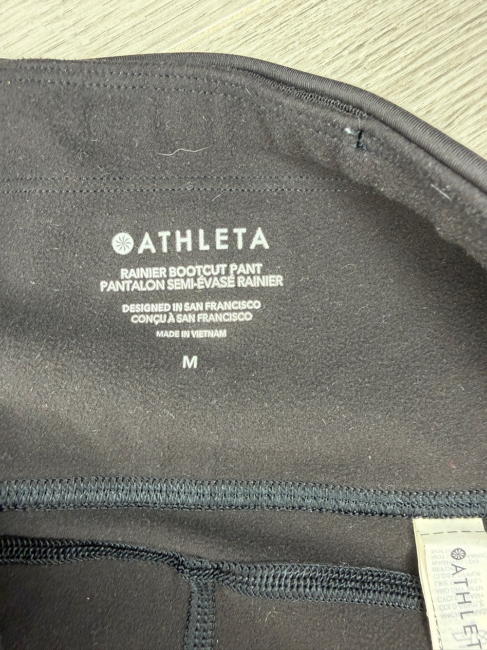 Athleta Rainier Bootcut Pant SuperSonic Fleece Lined Black Sz M - Picture 8 of 11